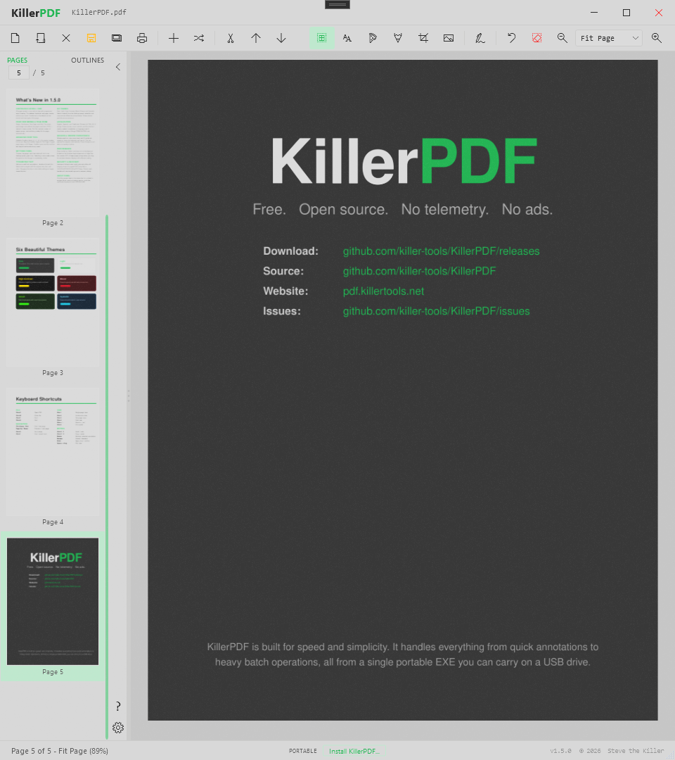 KillerPDF Light theme